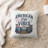 アメリカ生活の雰囲気愛国的な湖ベクターTシャツ_1 クッション (ブランケット)
