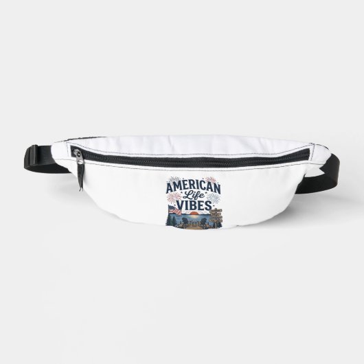 アメリカ生活の雰囲気愛国的な湖ベクターTシャツ_1 ファニーパック (正面)