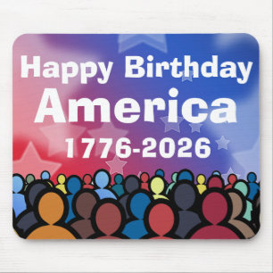 アメリカ生誕のお祝い 1776年から2026年 マウスパッド