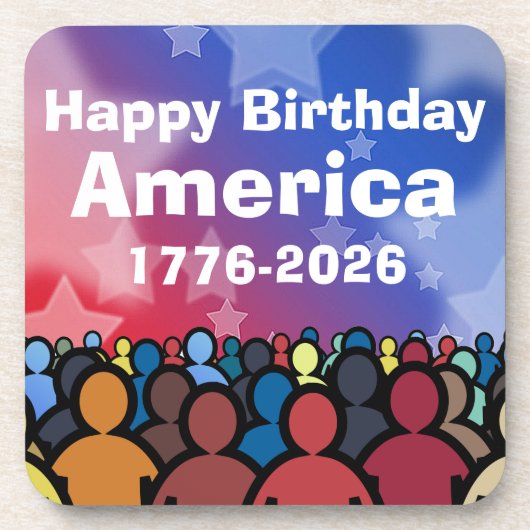 アメリカ生誕のお祝い 1776年～2026年 コースター (正面)