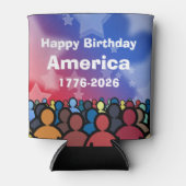 アメリカ生誕のお祝い 1776年～2026年 缶クーラー (正面)