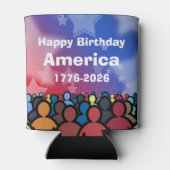アメリカ生誕のお祝い 1776年～2026年 缶クーラー (裏面)