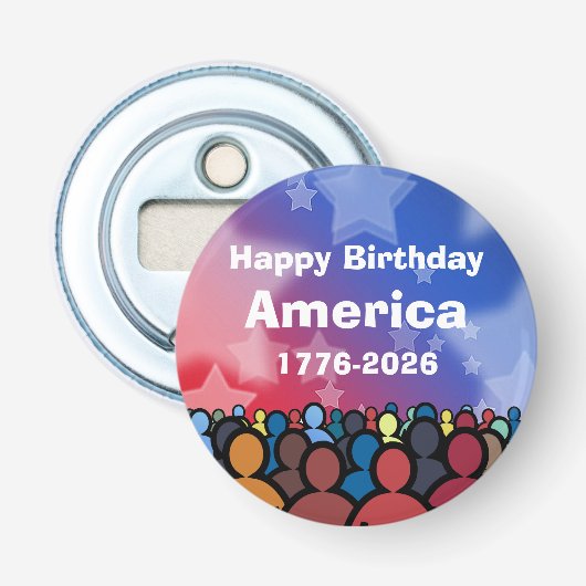 アメリカ生誕のお祝い 1776-2026 栓抜き (正面)