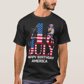 アメリカ生誕祭おめでとう - 7月4日 Tシャツ (正面)