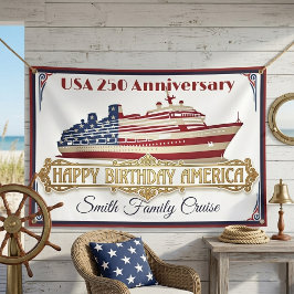 アメリカ生誕記念 ゴールドファミリークルーズ USA 250 横断幕
