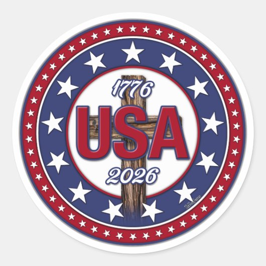 アメリカ生誕1776-2026 ラガードクロス ラウンドシール (正面)