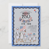 アメリカ生誕250周年おめでとうバカガモさんたち 招待状 (正面)