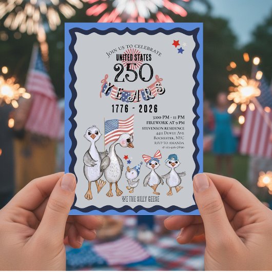 アメリカ生誕250周年おめでとうバカガモさんたち 招待状