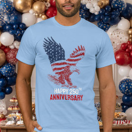 アメリカ生誕250周年おめでとう イーグルパトリオティック Tシャツ