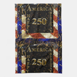 アメリカ生誕250周年おめでとう! キッチンタオル
