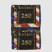 アメリカ生誕250周年おめでとう！ ゴルフタオル (正面)