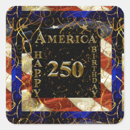 アメリカ生誕250周年おめでとう! スクエアシール