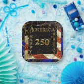 アメリカ生誕250周年おめでとう！ ペーパープレート (パーティー)