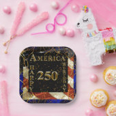 アメリカ生誕250周年おめでとう！ ペーパープレート (パーティー)