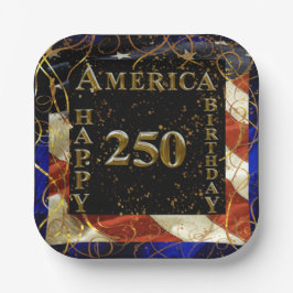 アメリカ生誕250周年おめでとう! ペーパープレート