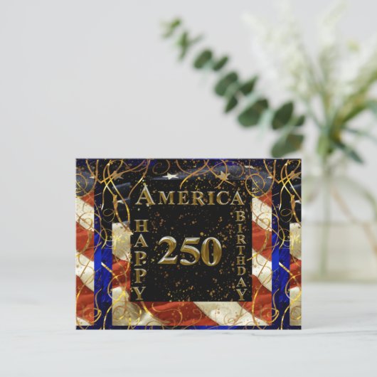 アメリカ生誕250周年おめでとう! ポストカード (スタンド正面)