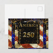 アメリカ生誕250周年おめでとう! ポストカード (正面/裏面)