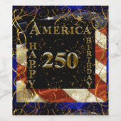 アメリカ生誕250周年おめでとう! ワインラベル (シングルラベル)