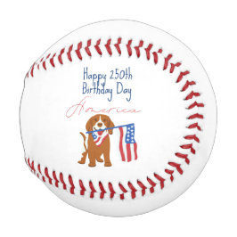 アメリカ生誕250周年おめでとう! 1776-2026 かわいい 野球ボール