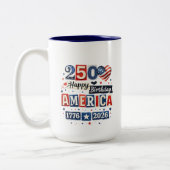 アメリカ生誕250周年おめでとう | 2026年7月4日 ツートーンマグカップ (左)