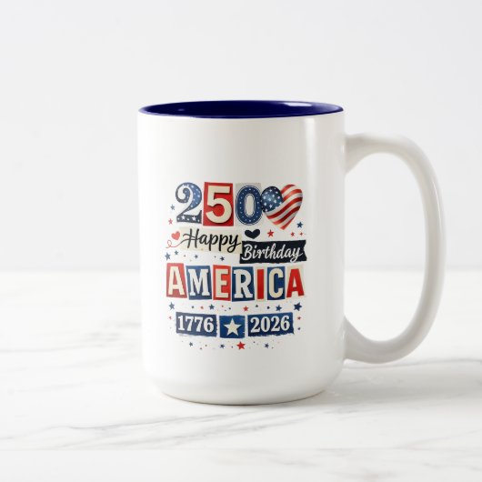 アメリカ生誕250周年おめでとう | 2026年7月4日 ツートーンマグカップ (右)