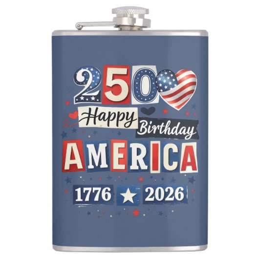 アメリカ生誕250周年おめでとう | 2026年7月4日 フラスク (正面)
