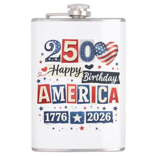 アメリカ生誕250周年おめでとう | 2026年7月4日 フラスク (正面)