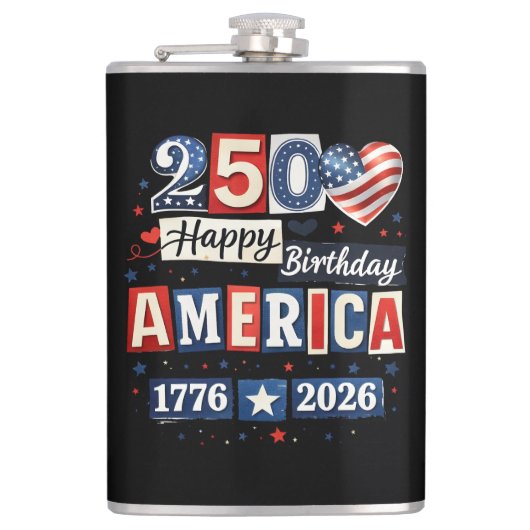アメリカ生誕250周年おめでとう | 2026年7月4日 フラスク (正面)