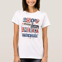 アメリカ生誕250周年おめでとうTシャツ | 2026年7月4日