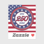 アメリカ生誕250周年とアメリカ国旗 シール (シート)