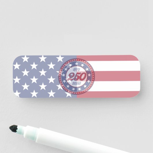 アメリカ生誕250周年とアメリカ国旗 名札 (インサイチュ)
