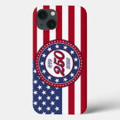 アメリカ生誕250周年とアメリカ国旗 Case-Mate iPhoneケース (裏面)