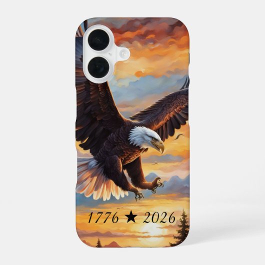 アメリカ生誕250周年イーグルiPhone/iPadケース iPhone 16ケース (裏面)