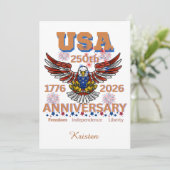 アメリカ生誕250周年ハクトウワシ7月4日 シーズンカード (スタンド正面)