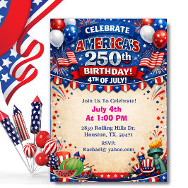 アメリカ生誕250周年パトリオティックBBQ 招待状