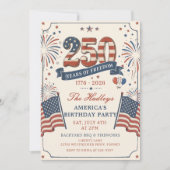アメリカ生誕250周年パーティー招待状 招待状 (正面)