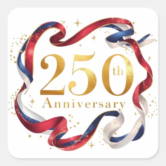 アメリカ生誕250周年パーティー スクエアシール (正面)