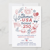 アメリカ生誕250周年パーティー 招待状 (正面)