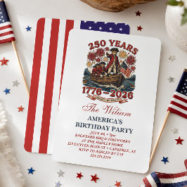 アメリカ生誕250周年パーティー 招待状