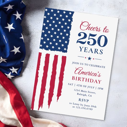 アメリカ生誕250周年パーティー 招待状