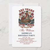 アメリカ生誕250周年パーティー 招待状 (正面)