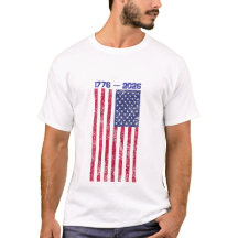 アメリカ生誕250周年フラッグデザイン メンズTシャツ #1