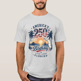 アメリカ生誕250周年フロリダのトロピカルテーマ Tシャツ