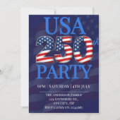 アメリカ生誕250周年モダンパーティー 2026年7月4日 招待状 (正面)