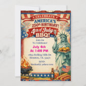 アメリカ生誕250周年自由の女神BBQ 招待状 (正面)