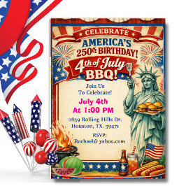 アメリカ生誕250周年自由の女神BBQ 招待状
