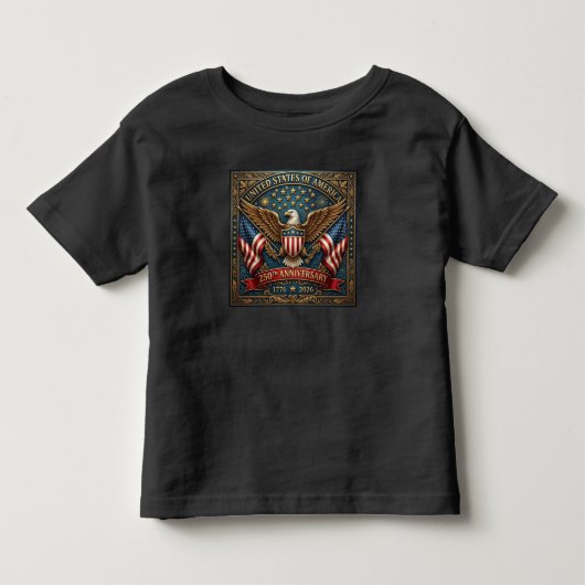 アメリカ生誕250周年記念バージョン2 トドラーTシャツ (正面)