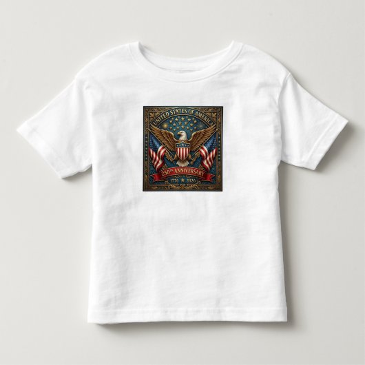 アメリカ生誕250周年記念バージョン2 トドラーTシャツ (正面)