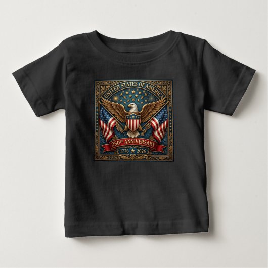 アメリカ生誕250周年記念バージョン2 ベビーTシャツ (正面)