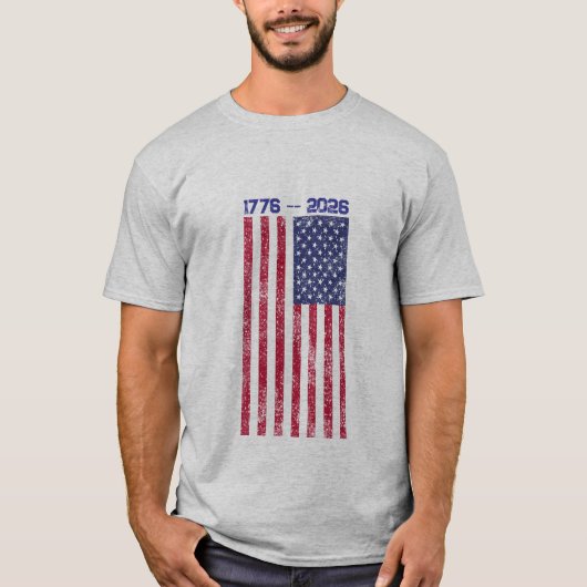 アメリカ生誕250周年記念フラグ #2 メンズTシャツ Tシャツ (正面)